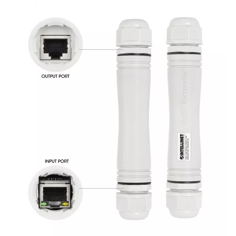 Intellinet Ultra Long Range Outdoor Fast Ethernet PoE+ predlžovač kit 1000 m 95 W IP67