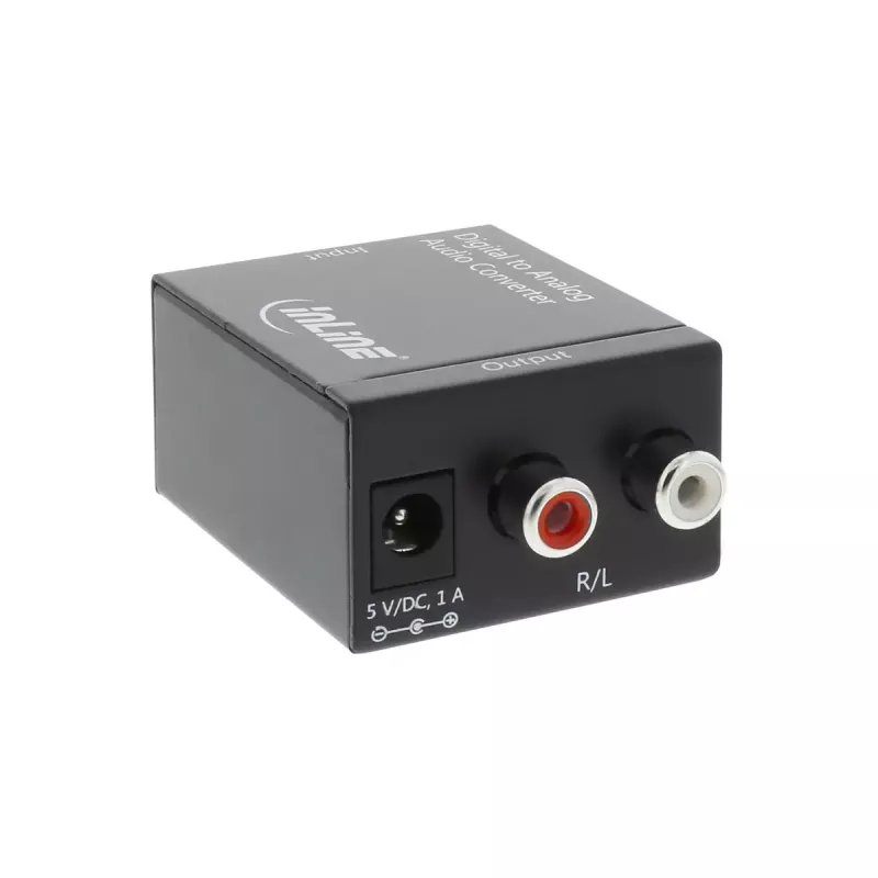 InLine audio konvertor digitálny na analógový vstup Toslink alebo RCA výstup 2x RCA stereo