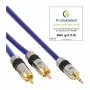 InLine audio kábel Premium 2x Cinch konektor samec / 3,5mm jack konektor samec pozlátený 15m