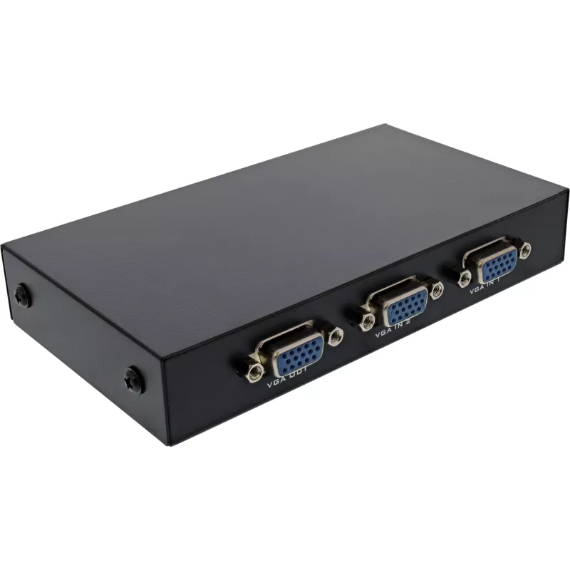 InLine VGA prepínač manuálny 2-port 15-pin Sub-D HD 1920 x 1440