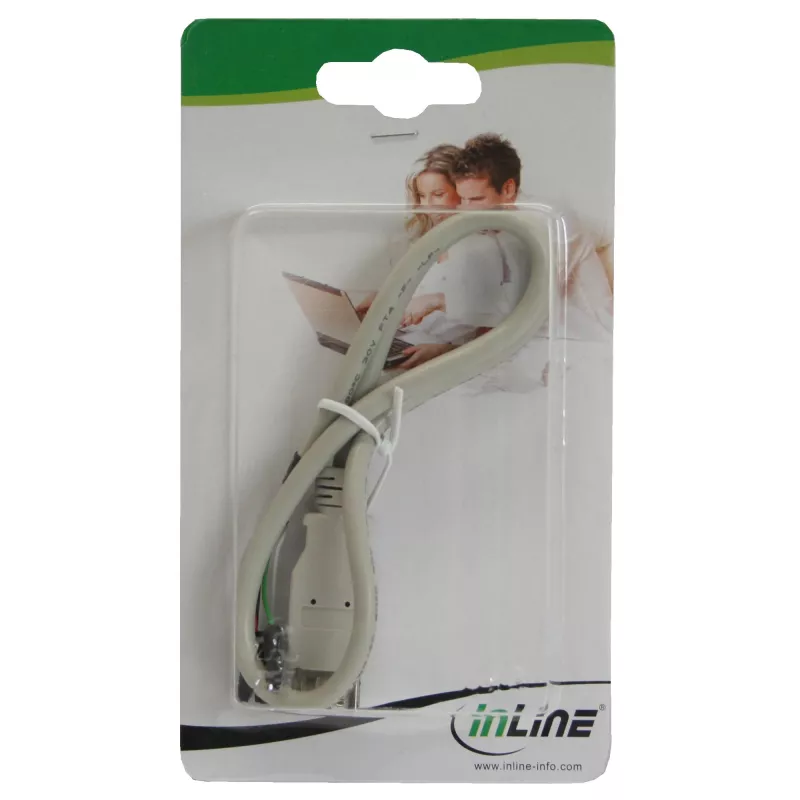 InLine USB 2.0 adaptérový kábel konektor samica Type-A / kolíkový konektor, 0,40 m