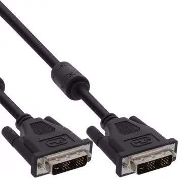 InLine DVI-D kábel 24+1 samec/samec Dual Link 2 feritové jadrá 2m