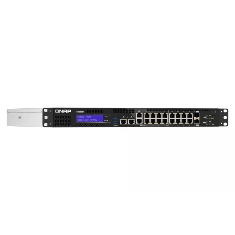 QNAP QGD-1602-C3758-16G sieťový switch Managed L2 2.5G Ethernet (100/1000/2500) čierna, sivá