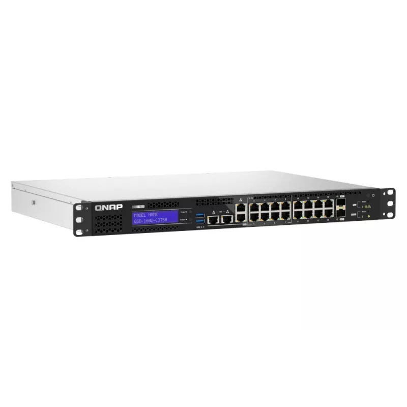 QNAP QGD-1602-C3758-16G sieťový switch Managed L2 2.5G Ethernet (100/1000/2500) čierna, sivá