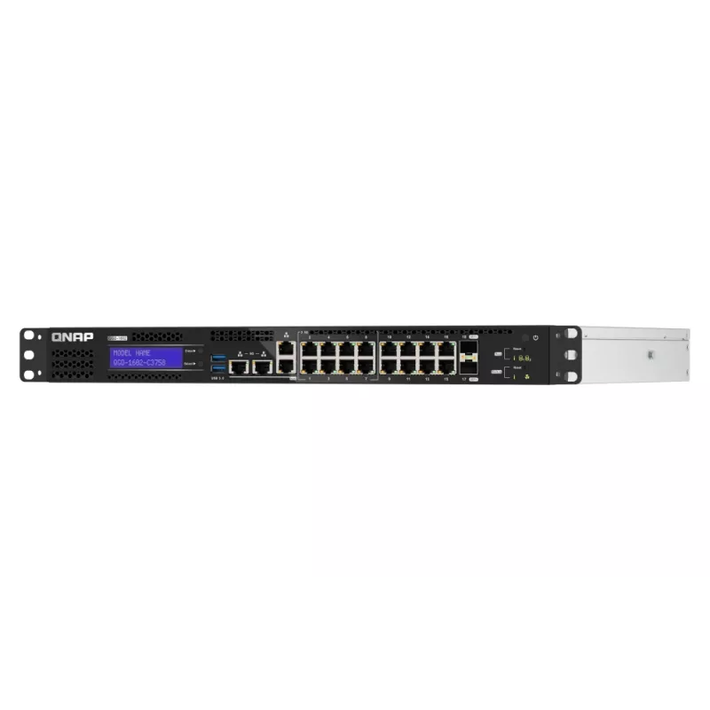QNAP QGD-1602-C3758-16G sieťový switch Managed L2 2.5G Ethernet (100/1000/2500) čierna, sivá
