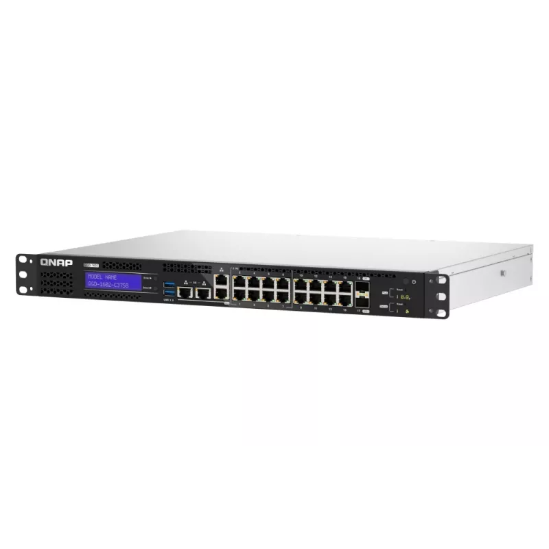 QNAP QGD-1602-C3758-16G sieťový switch Managed L2 2.5G Ethernet (100/1000/2500) čierna, sivá
