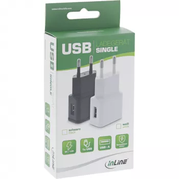 USB napájací adaptér Single InLine 31504W 100-240V na 5V/1,2A biely