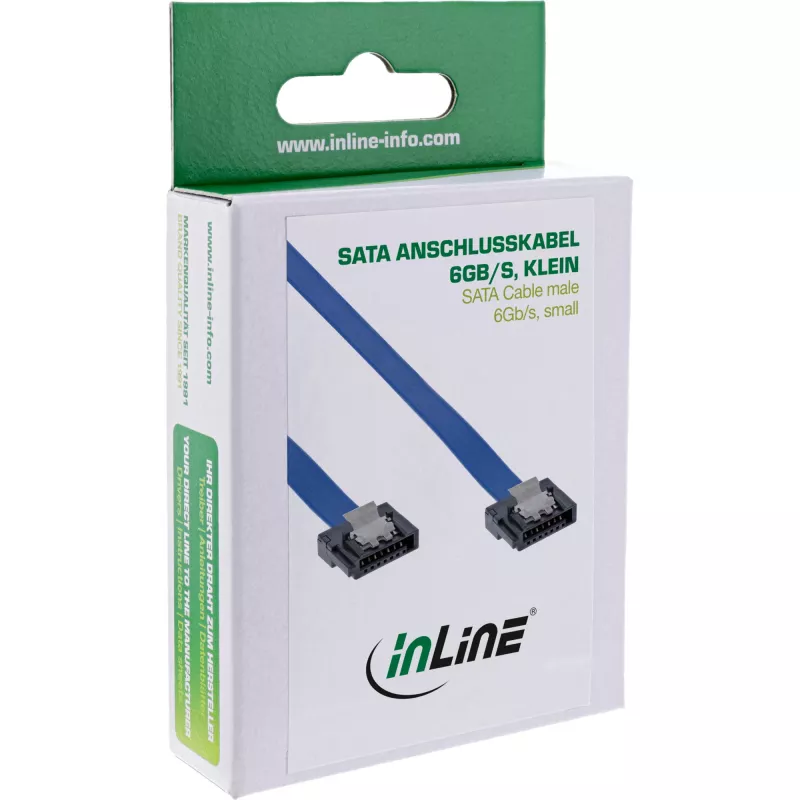 InLine SATA 6Gb/s kábel, malý konektor, 0,5 m, so zámkami 27705K