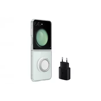 Flip kryt Samsung pre Galaxy Z Flip5 EF-XF73KKTEGWW — transparentný, pre 6,7 palca (17 cm) obrazovku