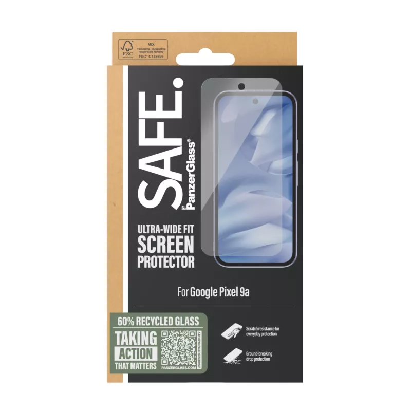PanzerGlass SAFE. by ® ochrana displeja Google Pixel 9a | Ultra-Wide Fit