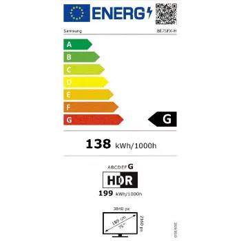 Samsung BE75FX-H Digital Signage plochý displej 190,5 cm (75