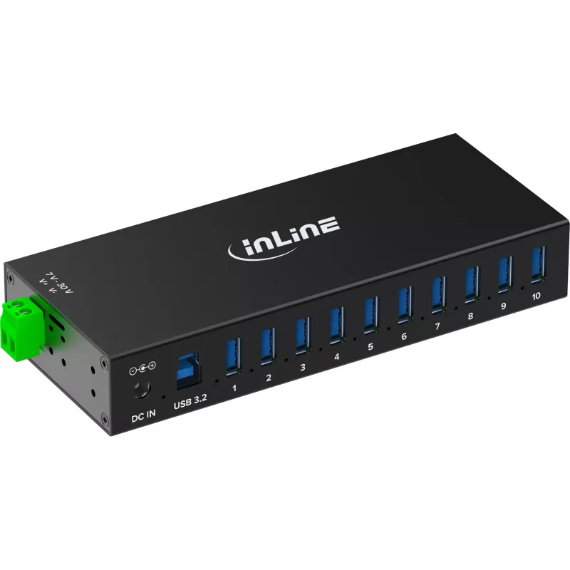 InLine 35396C rozhranie hub USB 3.2 Gen 1 (3.1 Gen 1) Type-B 5000 Mbit/s čierny