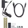InLine 35396A priemyselný rozbočovač USB 3.2 Gen 1, 4x USB-A, hostiteľský port USB-B, 5 Gbit/s, hliníkové puzdro, čierny, s napájacím zdrojom