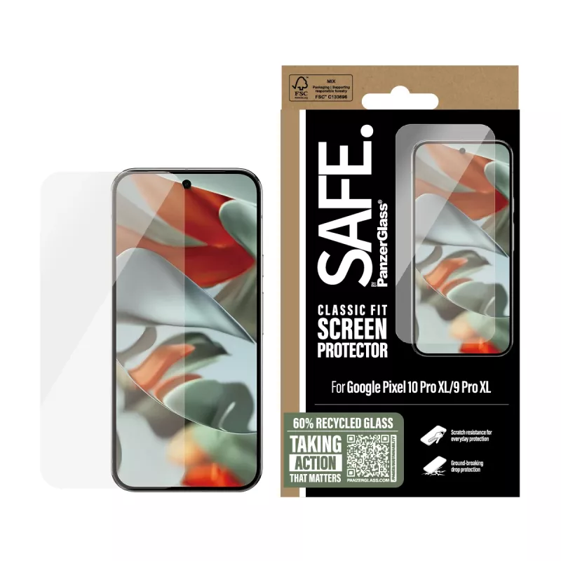 PanzerGlass SAFE. by ® ochranná fólia displeja Google Pixel 10 Pro XL | 9 Pro XL | Classic Fit