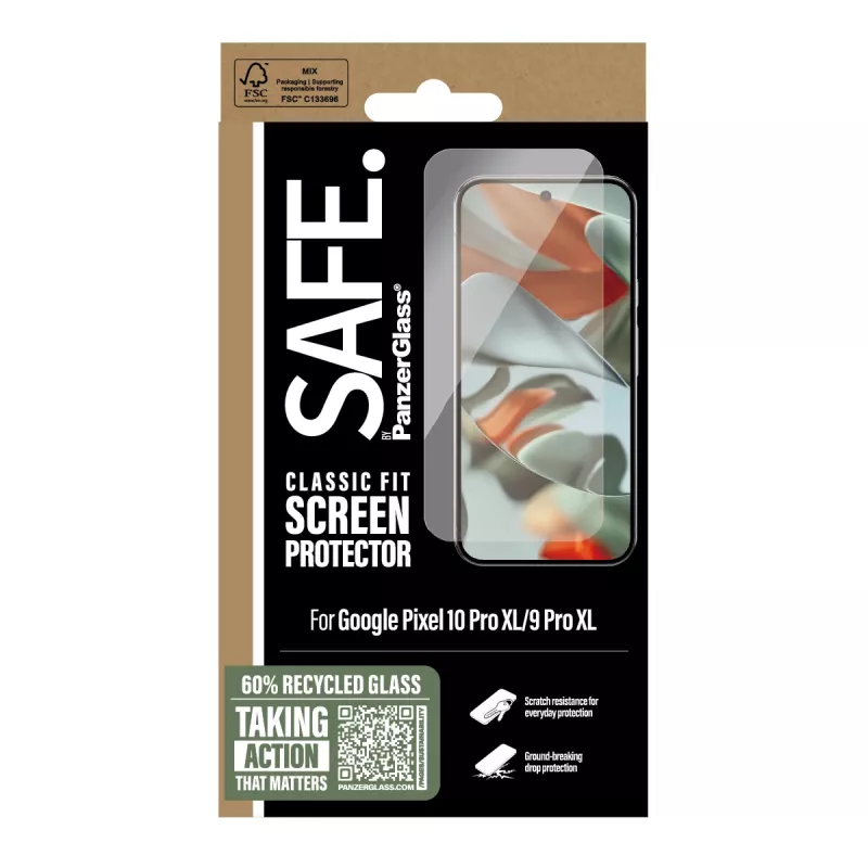 PanzerGlass SAFE. by ® ochranná fólia displeja Google Pixel 10 Pro XL | 9 Pro XL | Classic Fit