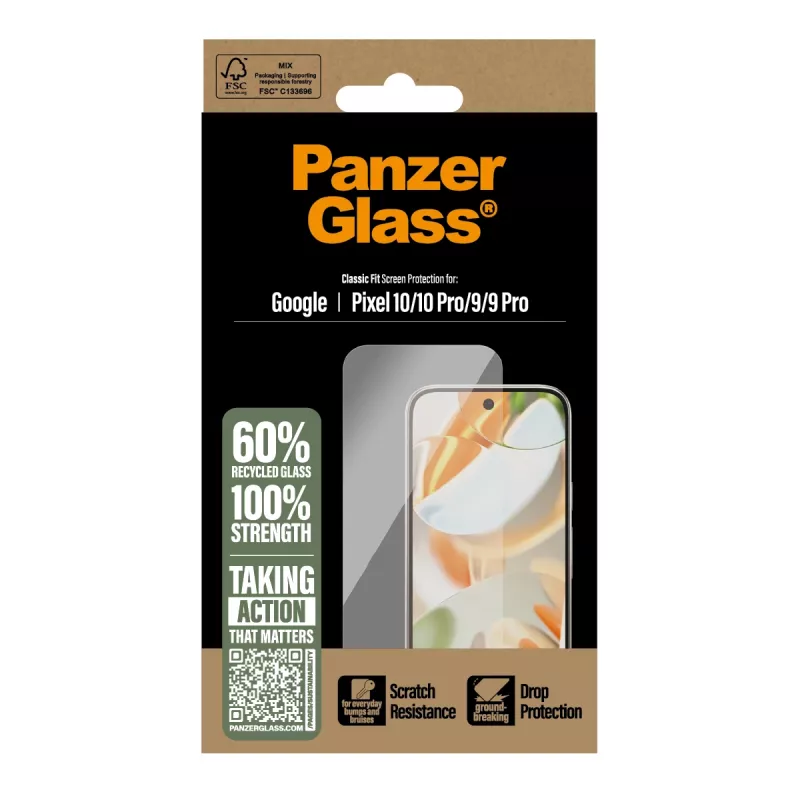 PanzerGlass ® ochranná fólia displeja Google Pixel 10 | 10 Pro 5G | 9 5G | 9 Pro 5G | Classic Fit
