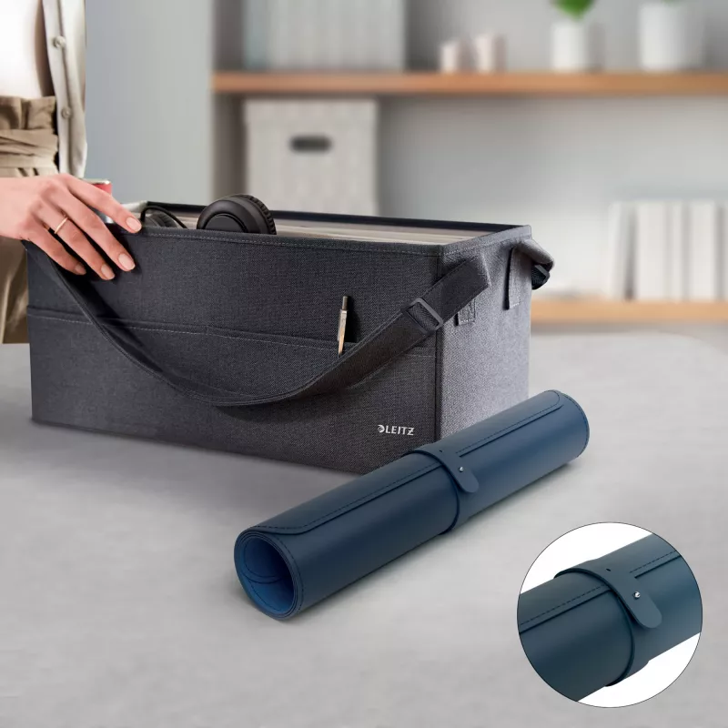 Podložka na stôl LEITZ Large Desk Mat, PVC, tmavomodrá, 400 x 800 x 2 mm