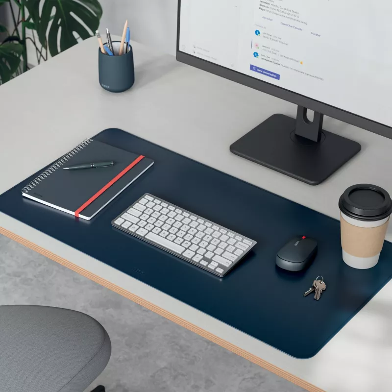 Podložka na stôl LEITZ Large Desk Mat, PVC, tmavomodrá, 400 x 800 x 2 mm