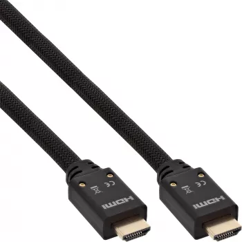 InLine HDMI aktívny kábel, HDMI High Speed s Ethernet, M/M, nylonový oplet, 15 m