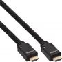 InLine HDMI aktívny kábel, HDMI High Speed s Ethernet, M/M, nylonový oplet, 10 m