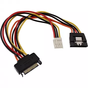 SATA napájací adaptér konektor samica/samec + Floppy napájací konektor 0,15 m InLine 29691