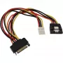 SATA napájací adaptér konektor samica/samec + Floppy napájací konektor 0,15 m InLine 29691