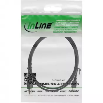 InLine Micro-USB 2.0 kábel, USB Type-A konektor samec / Micro-B konektor samec, čierny, 2 m