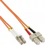 Optický duplexný kábel LC/SC InLine 88638 50/125µm OM2 25 m