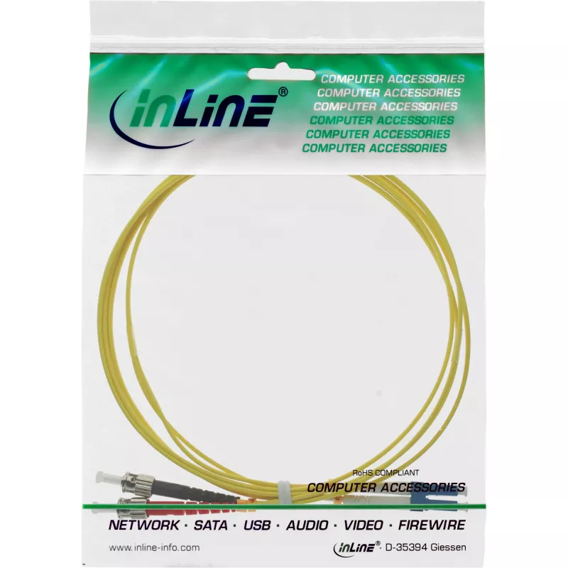 InLine optický duplexný kábel LC/ST 9/125µm OS2 2 m