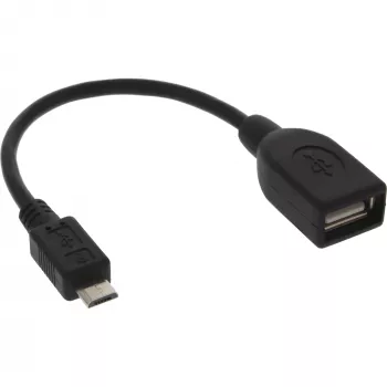 InLine Micro-USB-OTG adaptérový kábel, Micro-B konektor samec na USB-A konektor samica, 0,1 m