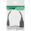 InLine Micro-USB-OTG adaptérový kábel, Micro-B konektor samec na USB-A konektor samica, 0,1 m