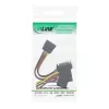 InLine SATA napájací adaptérový kábel konektor samec na konektor samica na 2x SATA + 4-pin Molex napájací konektor
