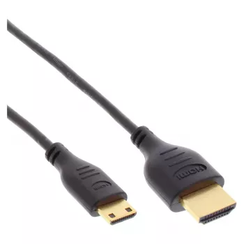 InLine High Speed HDMI kábel s Ethernet, AM/CM, super plochý, čierny/zlatý, 1,8 m