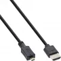 InLine High Speed HDMI kábel s Ethernet, AM/DM, super plochý, čierny/zlatý, 0,5 m