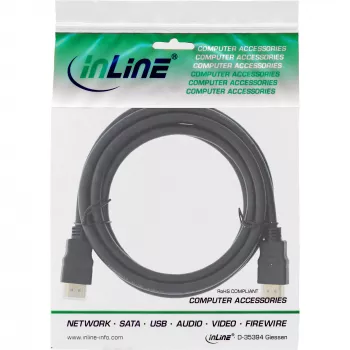 InLine High Speed HDMI kábel s Ethernet Premium 4K2K konektor samec/konektor samec čierny 2,5m