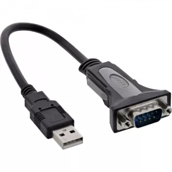 USB 2.0 na sériový adaptérový kábel InLine 33306I 0,25 m čierny
