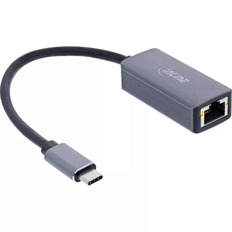 InLine USB 3.2 na 2.5G Ethernet sieťový adaptérový kábel, USB-C na RJ45