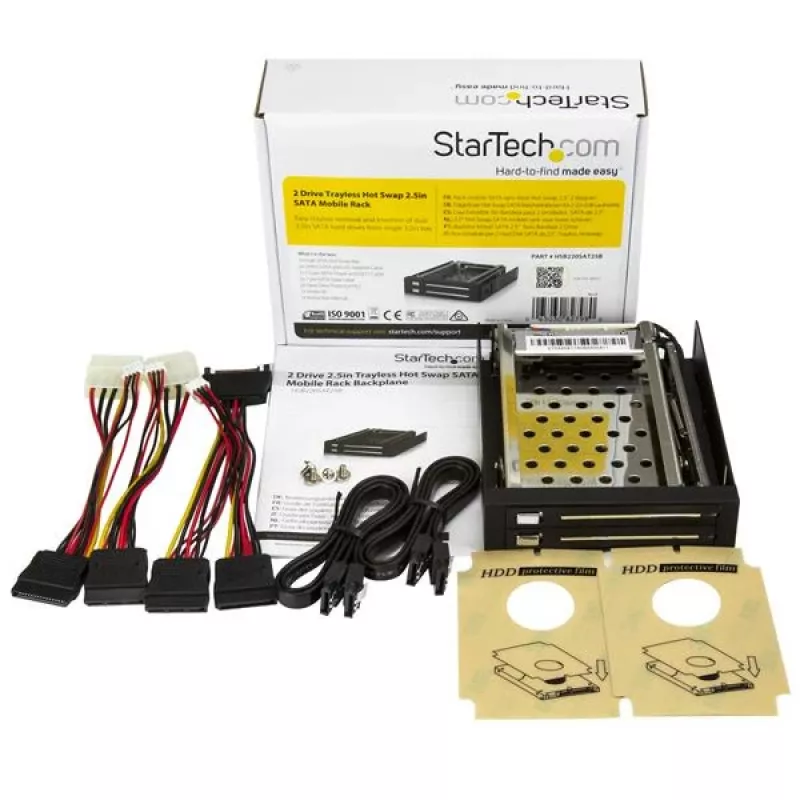 StarTech.com 2-disková 2,5-palcová trayslose Hot-Swap-SATA mobilná rack backplane