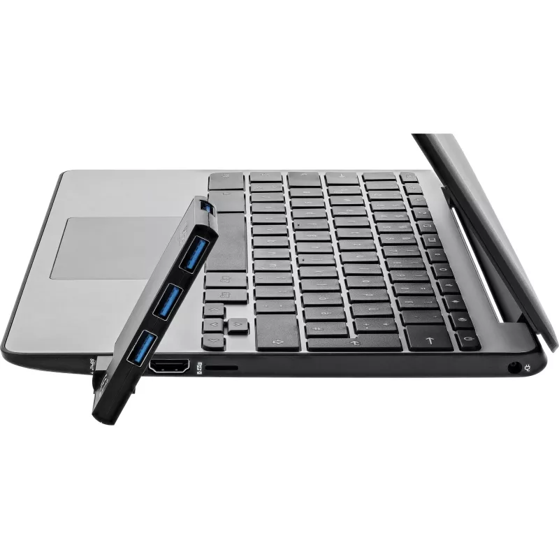 InLine USB 3.0 otočný hub, 4 porty, čierny
