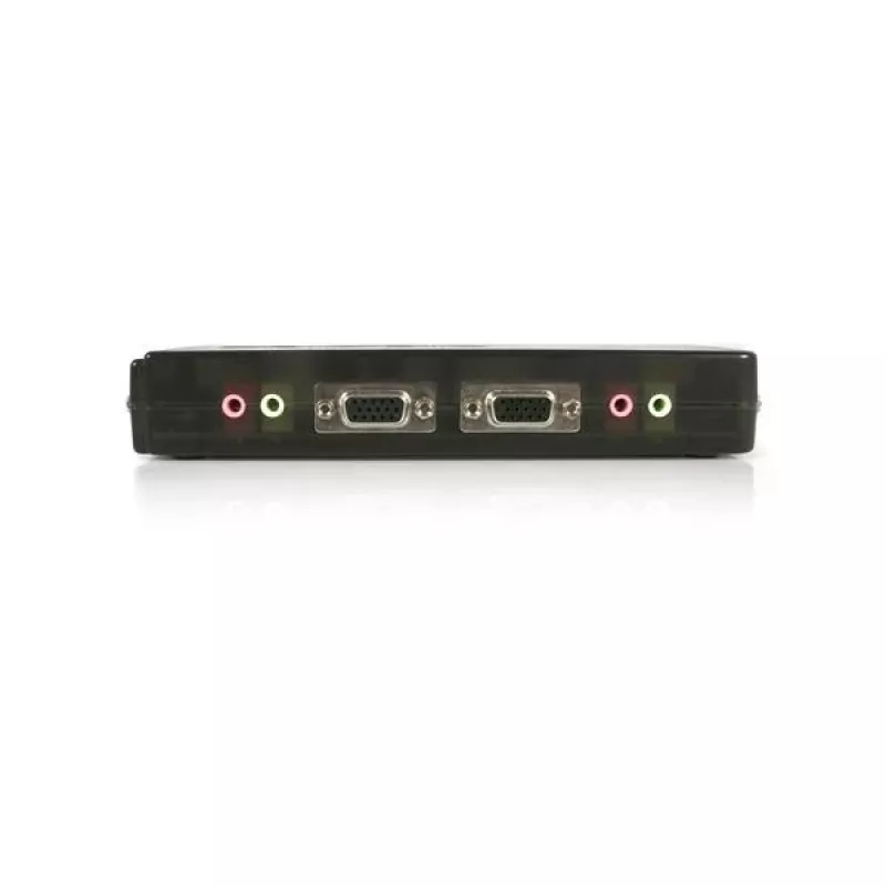 StarTech.com 4-portový čierny USB KVM switch kit s káblami a audiom