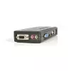 StarTech.com 4-portový čierny USB KVM switch kit s káblami a audiom