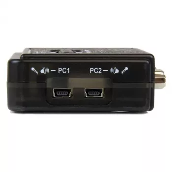 StarTech.com 2-portový čierny USB KVM switch kit s audiom a káblami