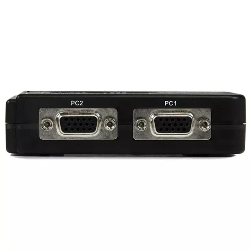 StarTech.com 2-portový čierny USB KVM switch kit s audiom a káblami
