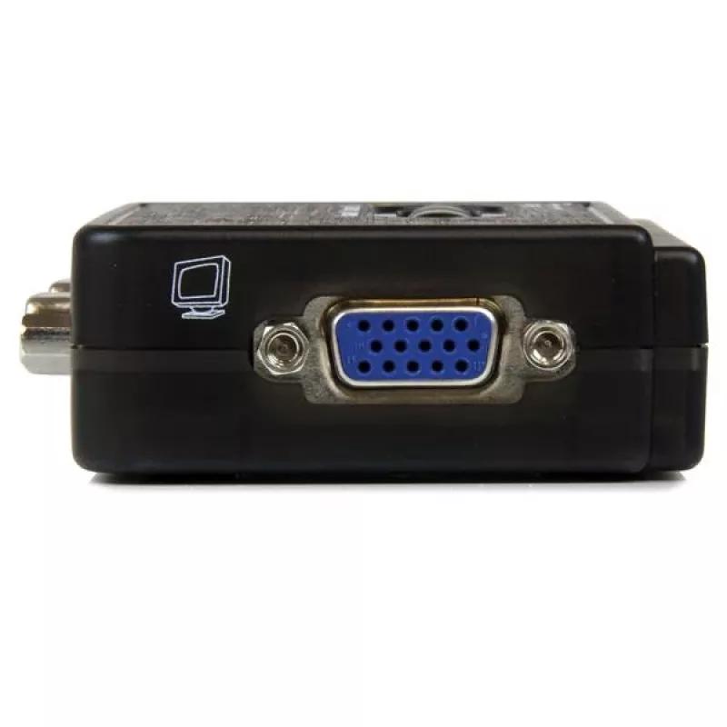 StarTech.com 2-portový čierny USB KVM switch kit s audiom a káblami