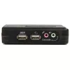 StarTech.com 2-portový čierny USB KVM switch kit s audiom a káblami