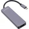 InLine multi-hub USB 3.2 Gen.1, 2x USB-A, HDMI 4K/30Hz, čítačka kariet, hliník, sivý