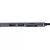 InLine multi-hub USB 3.2 Gen.1, 2x USB-A, HDMI 4K/30Hz, čítačka kariet, hliník, sivý