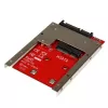 StarTech.com SAT32MSAT257 adaptér / prevodník mSATA SSD na 2,5-palcové SATA, 22-pinové SATA, 6 Gbit/s, čierna, červená, strieborná