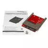StarTech.com SAT32MSAT257 adaptér / prevodník mSATA SSD na 2,5-palcové SATA, 22-pinové SATA, 6 Gbit/s, čierna, červená, strieborná
