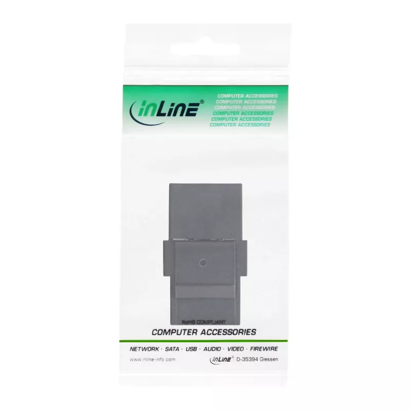 InLine USB 3.1 Snap-In modul, USB-C samica/samica, čierne puzdro